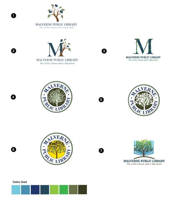 Malverne Logo Options